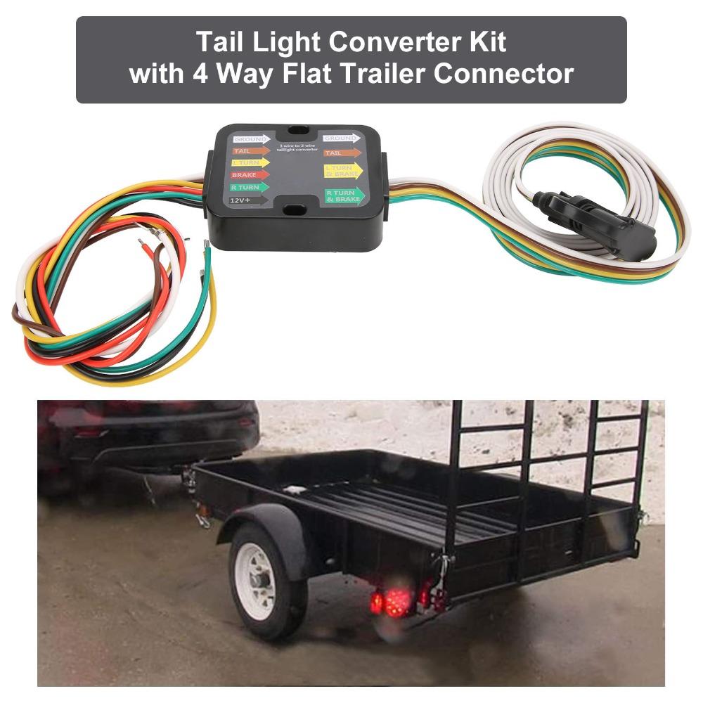 9PCS 3 to 2 Wire Trailer Socket Plastic Light Converter for Truck, Car Vehicle Tow Refit