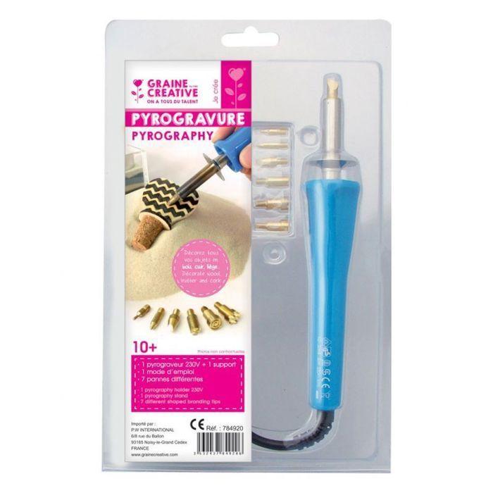 Набор для выжигания - GRAINE CREATIVE - Пирограф 230В - Электрический - Смешанный - Аксессуары в комплекте
