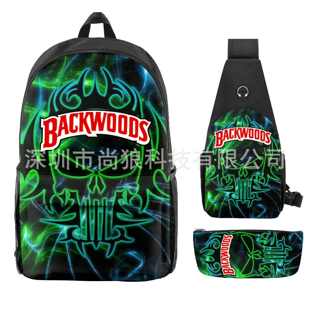 Школьный рюкзак для ученика Backwoods Рюкзак Сумка через плечо Школьная сумка Рюкзак большой емкости Водонепроницаемый рюкзак