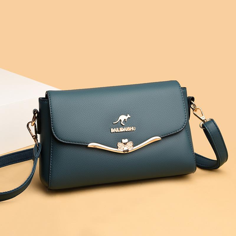 Женская сумка, модная сумка через плечо, женская мягкая кожаная сумка, сумка для мам среднего возраста, универсальная маленькая квадратная сумка