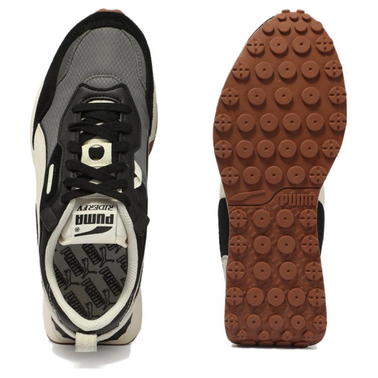 Puma Rider FV Ретро Универсальные Низкие Повседневные Кроссовки Унисекс Черный Белый Серый 387672-45