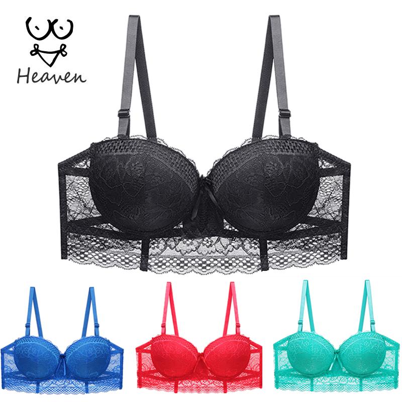 Кружевной бюстгальтер, регулируемые сексуальные бюстгальтеры, женское нижнее белье, без косточек