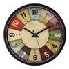 12-inch Plastic & Glass Analog Wall Clock - Classic Roulette (Silent Movement, Black Frame)