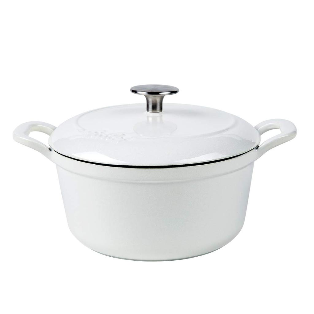 Fissler Karen Cocotte 18cm White Cast Iron Enamel Pot (Official Japanese Product) EMP-C182N001W