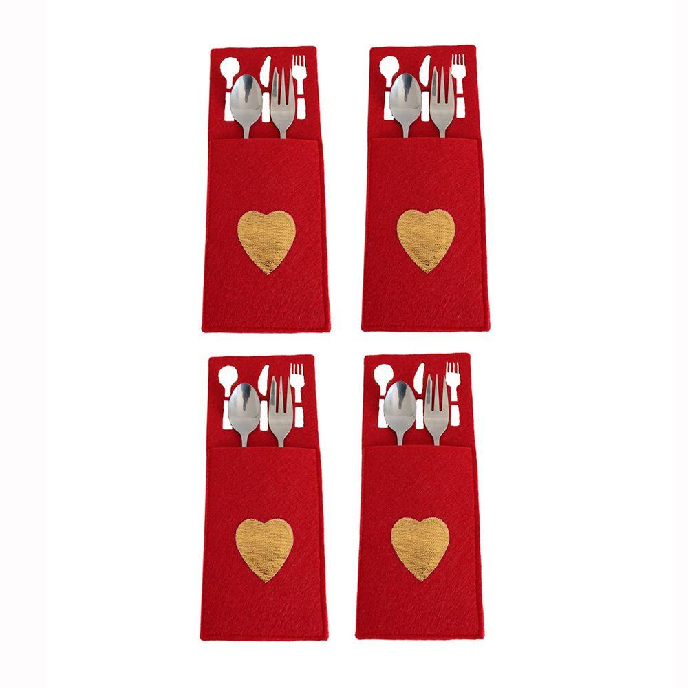 Pocket Xmas Tree Christmas Knife Fork Holder Table Decorations Tableware Organizer Cutlery Bag