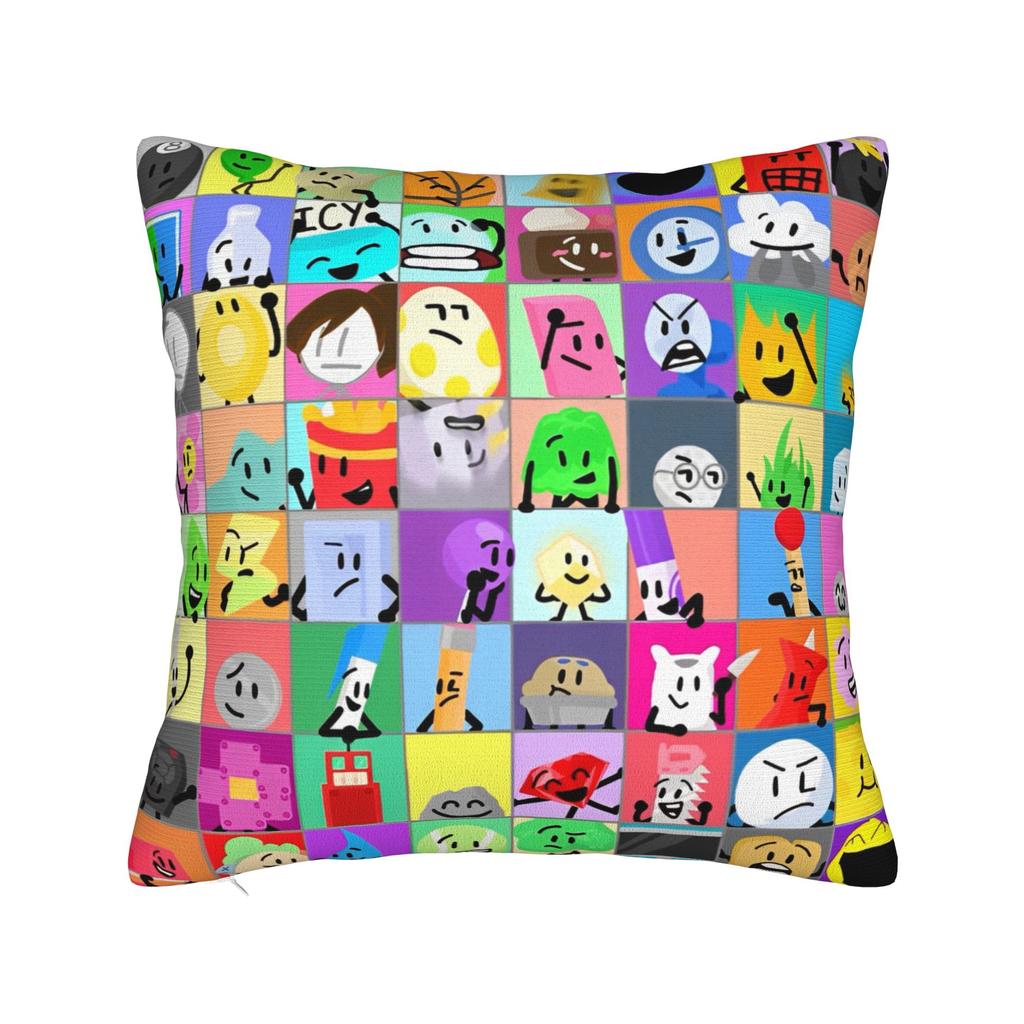 BFDI Неодушевленный Мультяшный Наволочка Чехол для Подушки Декор Битва за Остров Мечты Наволочка Чехол Дом Прямая Поставка 40X40см