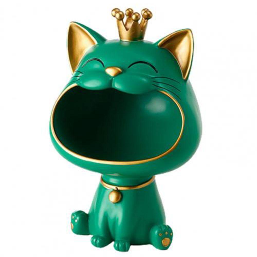 Поднос Столик Украшение Хранение Орнаменты Ключница Скульптура Кошки Хранение Ювелирных Изделий Статуэтка Счастливого Кота