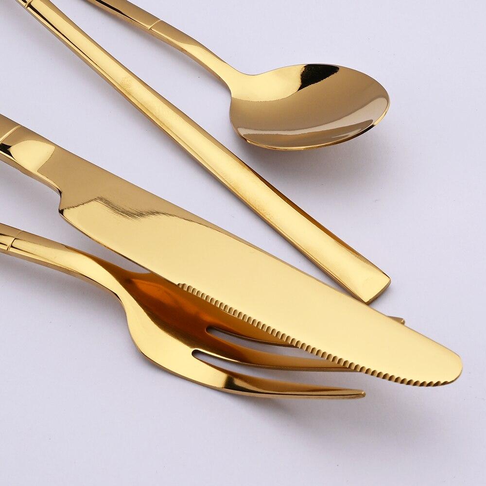 4 шт. набор столовых приборов из нержавеющей стали, нож, вилка, ложка, обеденный набор, кухонная посуда, черный набор столовых приборов, можно мыть в посудомоечной машине