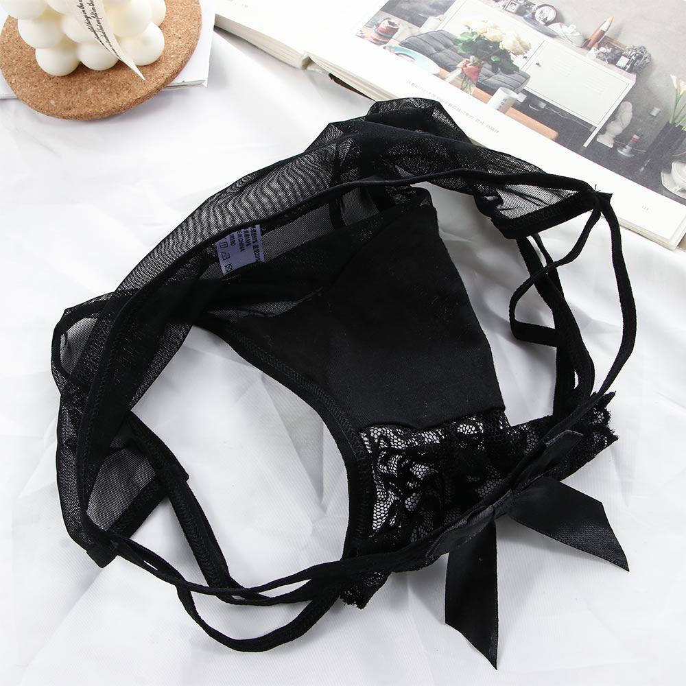 Seamless Fashion Hoolow Transparent Low waist Mesh Lingerie Sexy Briefs Lace Panties