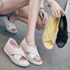 Fashion Sandals Women Summer Shoes Genuine Leather Ladies Sandals Flat Soft Beach Holiday Black Pink Yellow