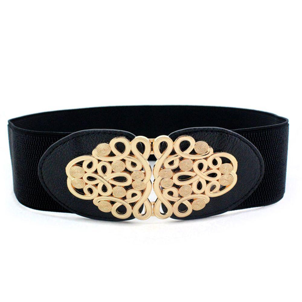 Fashion Women Accessories Sweater Decorative Wide Waist Belt Elastic Buckle Dress Strap Waistband