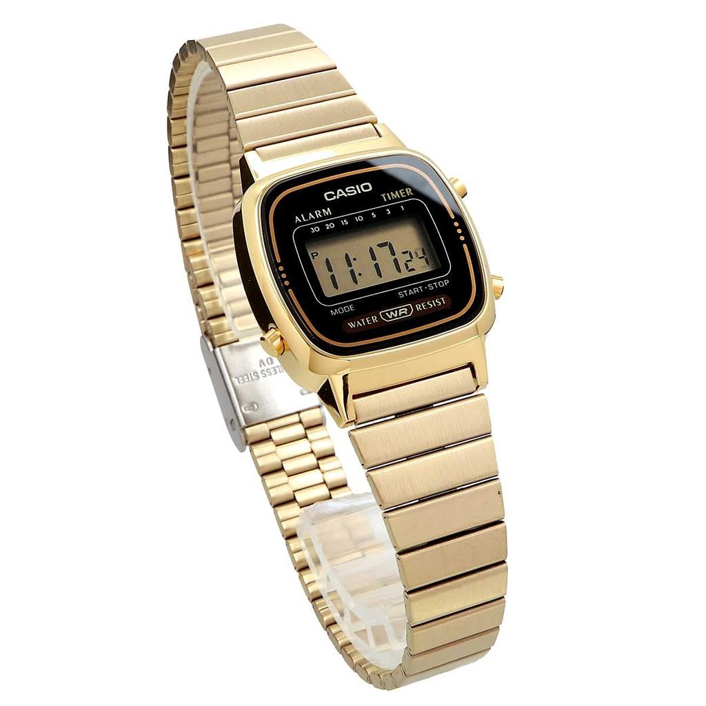 Casio Часы цифровые НОВЫЙ дизайн Gold x Black Overseas Модель [Casio] Женские LA670WGA-1 [Товар]