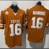 Mens Womens Texas Longhorns College Football Jersey Peyton Manning 16 Cotton Short Sleeve Tee Basketball Fans