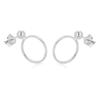 [R4014] - Silver 'Choreography' Silver Earrings - 17x12 Mm (circle)