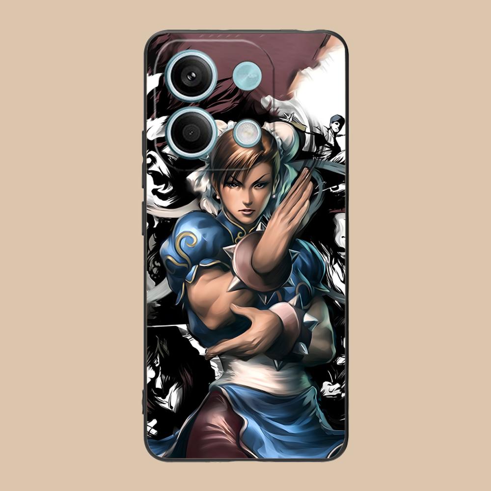 Чехол для телефона Street Fighter Chunli для POCO M7 M6 M5 M4 M3 X7 X6 X5 X4 X3 Pro GT 5G Цветной Печатный Чехол Мобильные Телефоны Роскошный