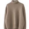 Women's Thick Knit High-Collar Loose Pullover Sweater - Versatile Autumn/Winter Style