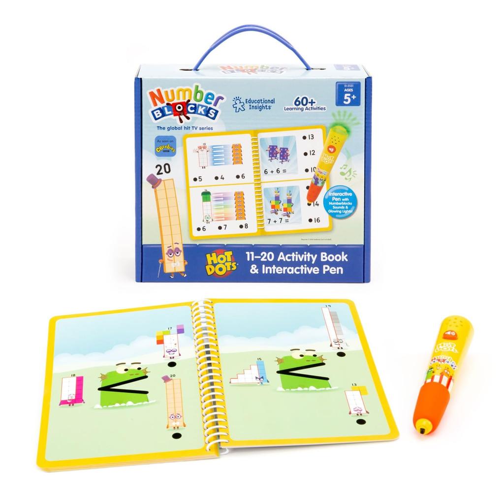 Numberblocks Activity Book Interactive Number Voice Educational Authentic 11-20 & Pen, Play, Pen, Toy, EI2551,