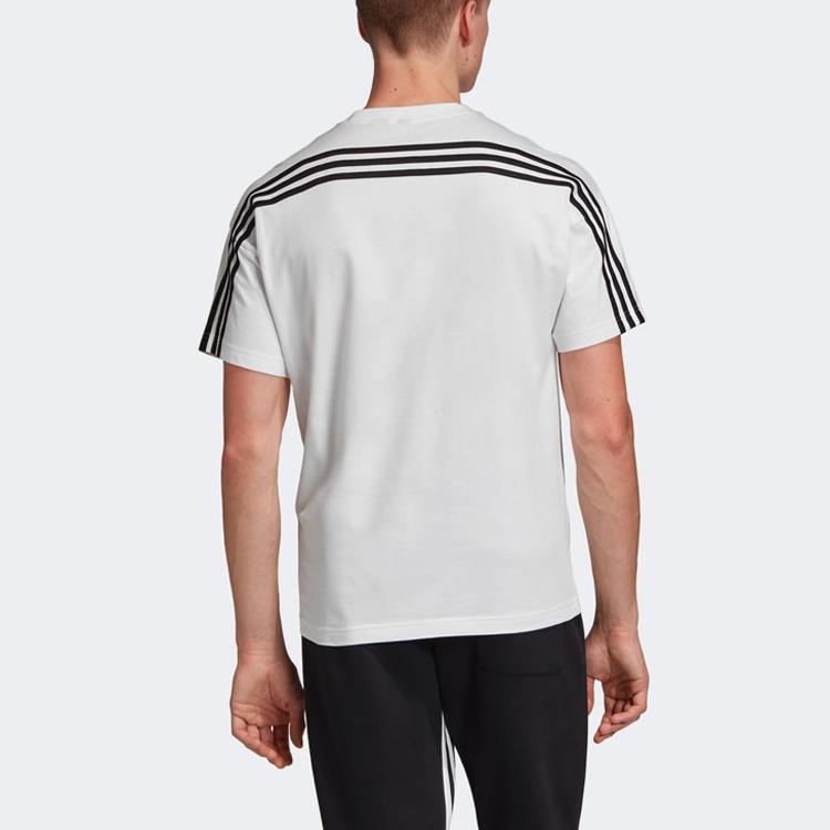 Adidas 3-Stripes Crew Neck Sports Tee Men Tops White DX7656