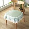 New Summer Pure Color Ice Silk Rattan Seat Cushion for Summer Oval Dining Chair Cushion Office Chair Cushion