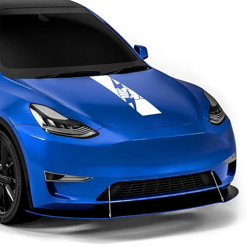 Наклейка на капот автомобиля для Tesla Model 3 Model Y, водостойкая виниловая наклейка, декоративная наклейка на капот автомобиля, аксессуары для автомобиля