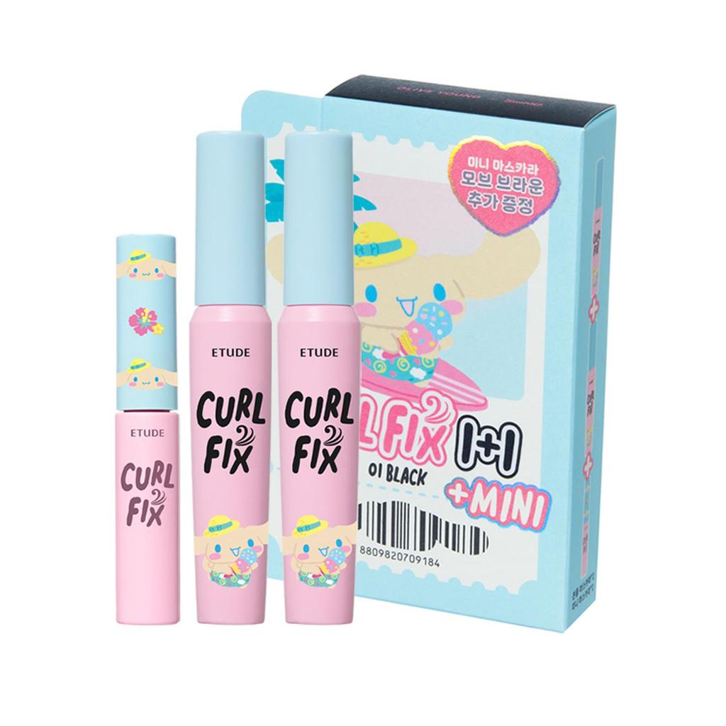 Etude [Tanning Cinnamoroll] Curl Fix Mascara 1+1 (+Mini Mascara 2.4g)