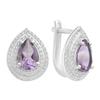 Silver Earrings with Natural Amethyst 4.426ct (2179405)