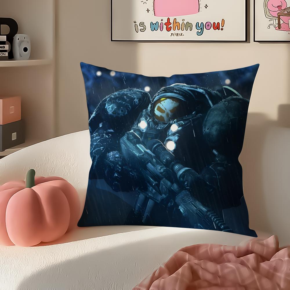 Game SciFi SStarCraft Cushion Cover Pillowcase Short Plush Invisible zipper Room Sofa Cushion Cover