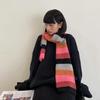 "Colorful Striped Scarf - Sweet & Cool Winter Accessory for Girls"