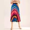 Красочная Юбка Плиссе Длины Миди в Ярком Преувеличенном Стиле, Трендовая Пышная Юбка, Эластичная Талия, Юбка Миди QT2610