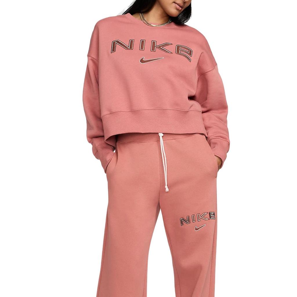 Nike Sportswear FW/AW24 Phoenix Fleece Lined Thermal Loose Fit Casual Pullover Long Sleeved Sweatshirt Women's FV7675-634