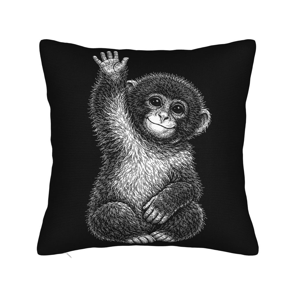 Baby Monkey Punch I Love Punch Pillow Cover Novelty Pillow Case For Sofa Home Decoration Design Pillowcases Gift