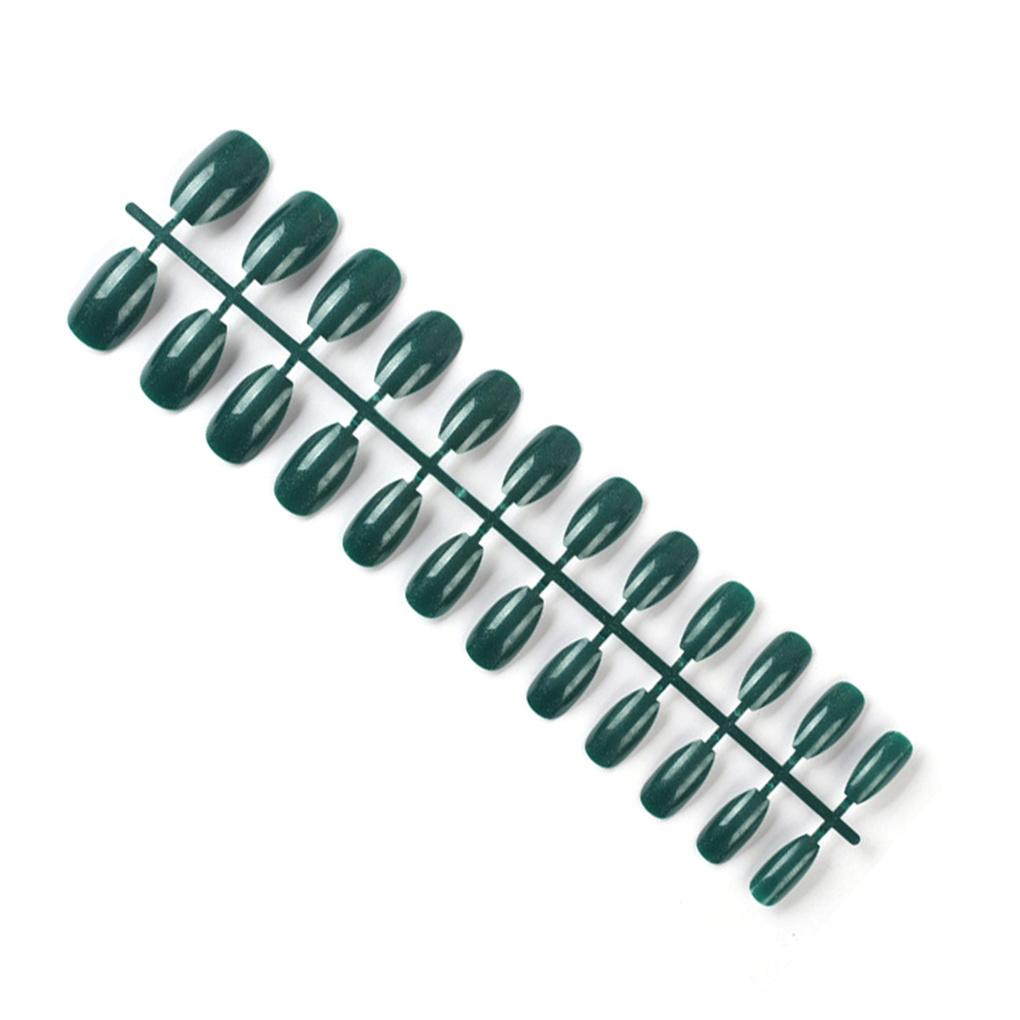 Pack of 24 Short Ballerina Safe Scratch-resistant Coffin False Nails French Style DIY Graceful Personality Acrylic Nail