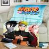 Anime-Naruto Print Blanket Warm Comfortable Flannel Blanket for Bedrooms, Sofas, Beds, Chairs, Picnics, Travel -LXR48