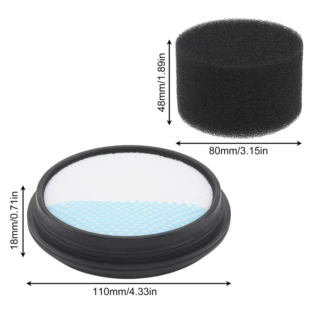 6 шт. ручной набор фильтров для пылесоса с поролоновой губкой, сменный комплект моющихся фильтров