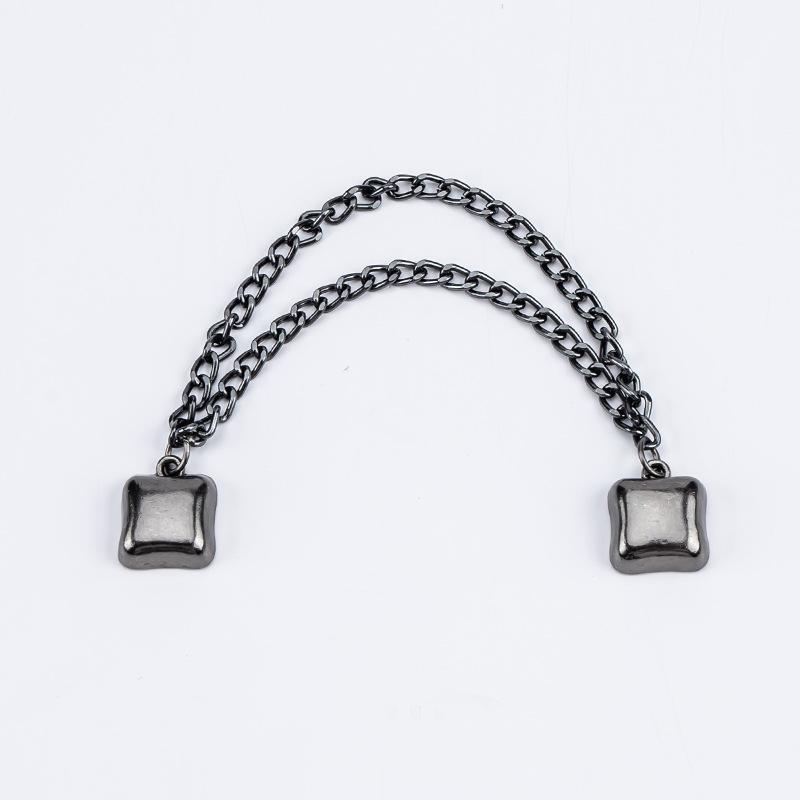 Многофункциональная магнитная клипса для одежды с цепочкой, металлическая клипса-пуговица, фиксатор для одежды, шарфа, манжет брючин, магнитная брошь-пин