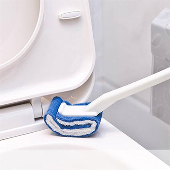 Household Bathroom Long Handle Handheld Toilet Deep Cleaning Brush Scrubber Tool