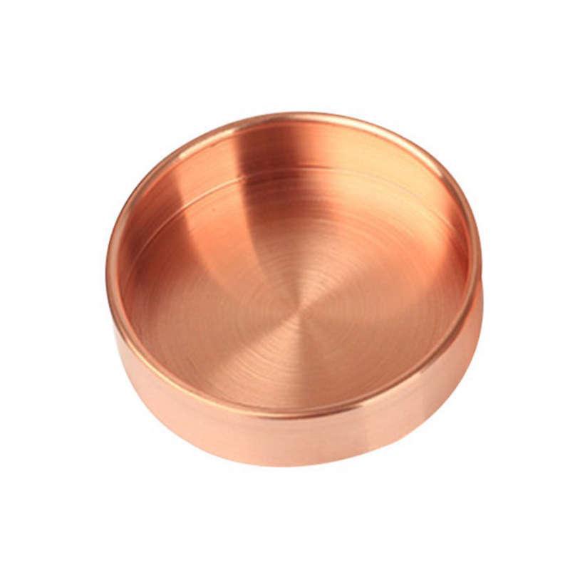 Медный круглый обжимной лоток для хранения, металлический органайзер для хранения ювелирных изделий, домашний декор