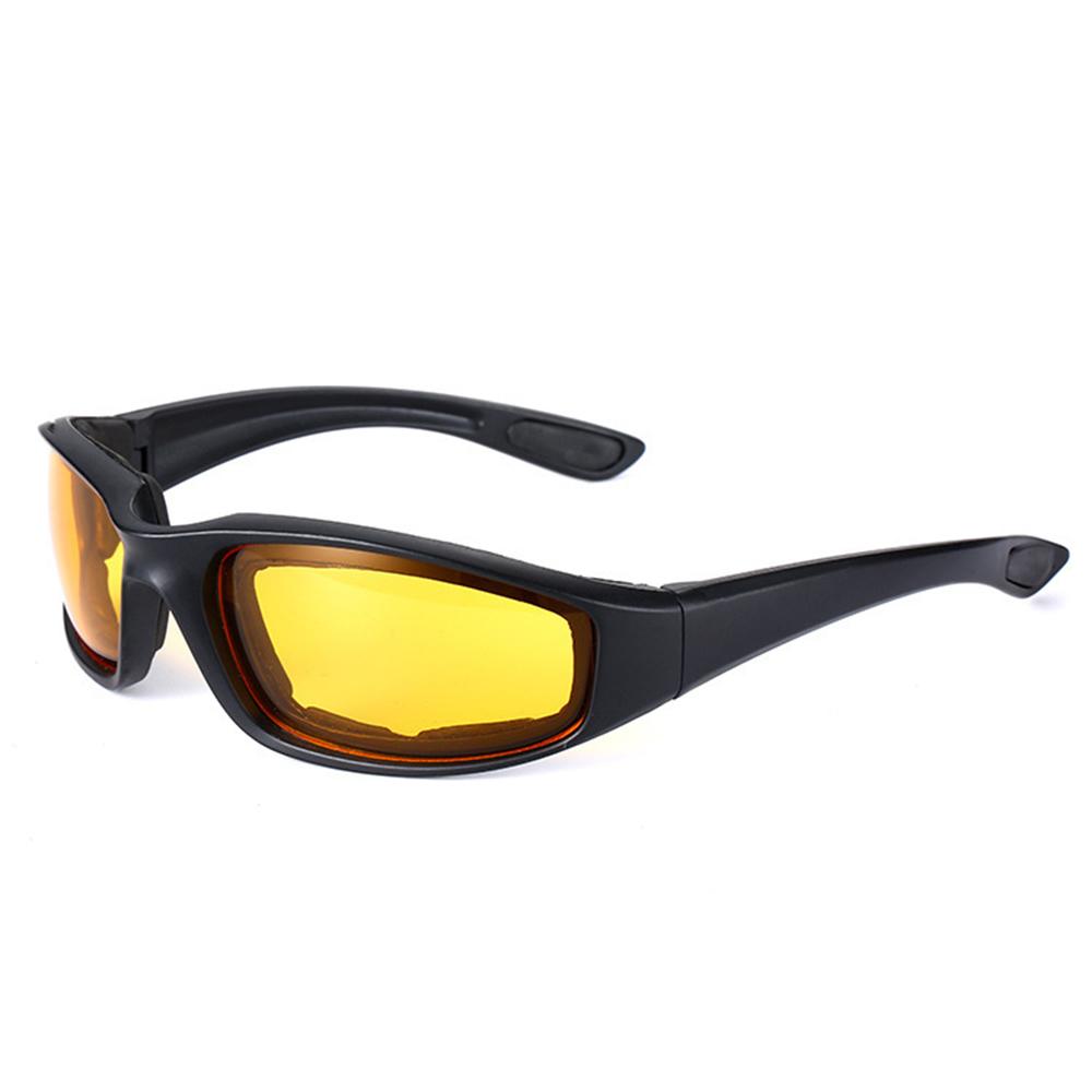 Yellow Lens Sunglassese For Driving Anti-UV Motorcycle Riding Glasses Padding Goggles Outdoor Sports Women Sunglasses