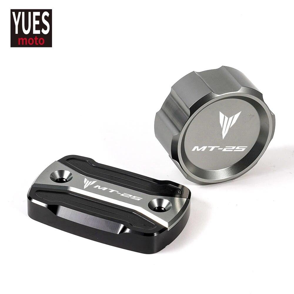 Мотоциклетные аксессуары для YAMAHA MT 25 2015- CNC Высококачественная крышка бачка тормозной жидкости заднего и переднего тормоза, крышка цилиндра