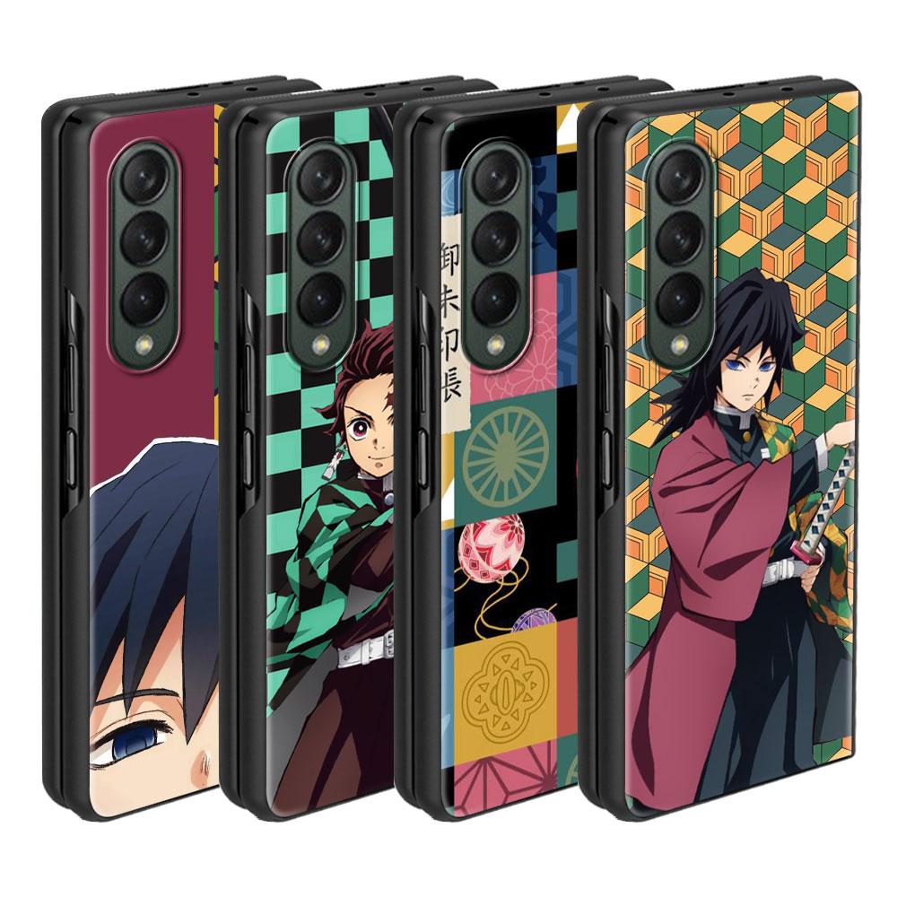 Жесткий чехол для телефона Demon Slayer Cartoon из ПК для Samsung Galaxy ZFold3 Z Fold4 5G ZFold4 Z Fold3 Z Fold 4 Z Fold Print Bag