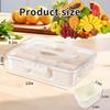 Portable Snackle Box Container  Divided Serving Tray with Lid and Handle Clear Snack Box Organizer for Fruits Candy, Snacks