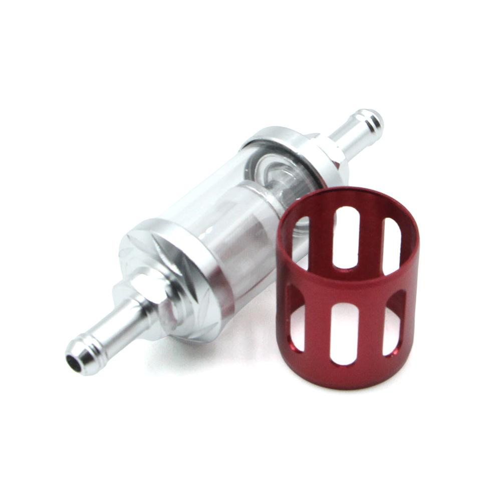 Universal 8mm CNC Aluminum Alloy Shell Glass Gas Fuel Oil Filter Moto For ATV Yamaha Kawasaki KTM Honda Suzuki Pit Dirt Bike Fuel Filters5