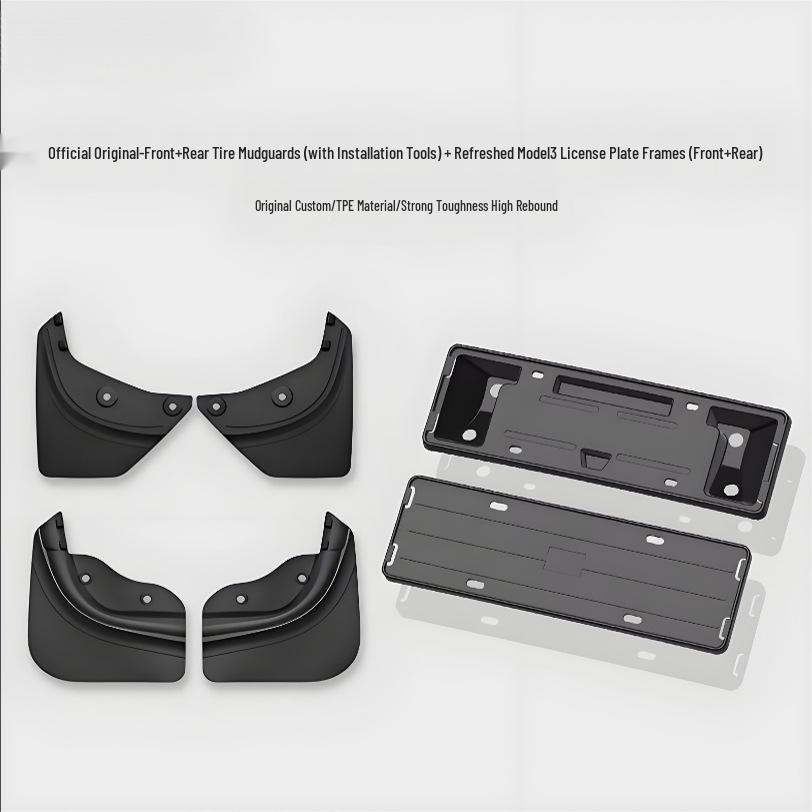 Держатель номерного знака Tesla Model Y/3 - Синяя плавающая основа для защиты рамки