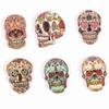 50pcs Wooden Skull Buttons DIY Crafts Sewing Supplies Clothing Decoration Accessories (Type A)
