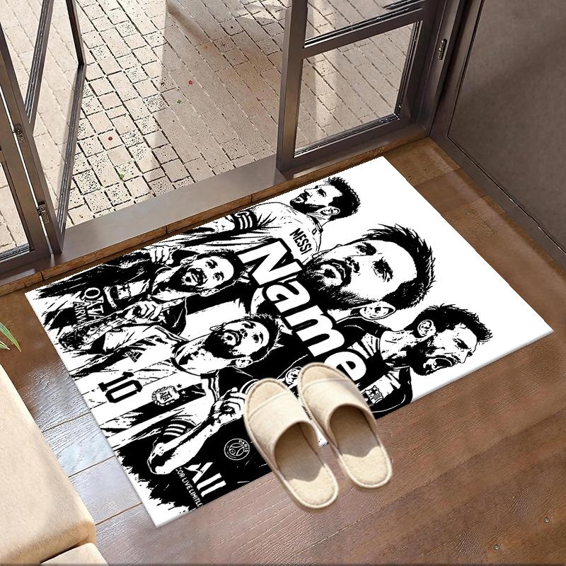 Custom Name Personalized Lionel Messi Print Carpet, Versatile Home Decor Rug, for Playroom, Apartment, Balcony, Entryway, Hallway Gift