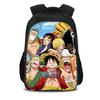 ONE PIECE Обезьяна D. Рюкзак Luffy большого объема с двумя отделениями Школьные сумки для учеников Девочек Мальчиков Сумка для книг Дорожный рюкзак