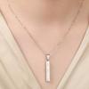 BTS Bulletproof Youth League Titanium Steel Necklace - Vertical Bar & Snake Bone Chain Design