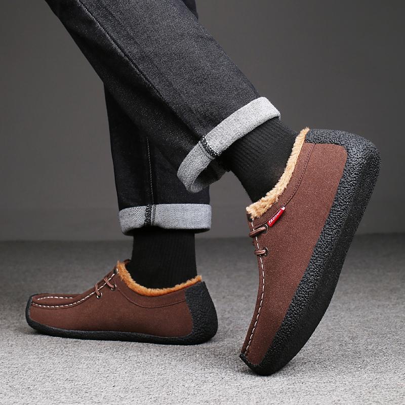 TUINANLE Мужская теплая зимняя обувь, высококачественные мокасины, повседневная обувь, туфли на плоской подошве, мужская обувь для вождения