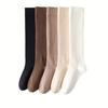 New Women's Stockings Spring Trends Casual Preppy Style Knee High Socks Female High Quality Solid Color Long Socks Comfy
