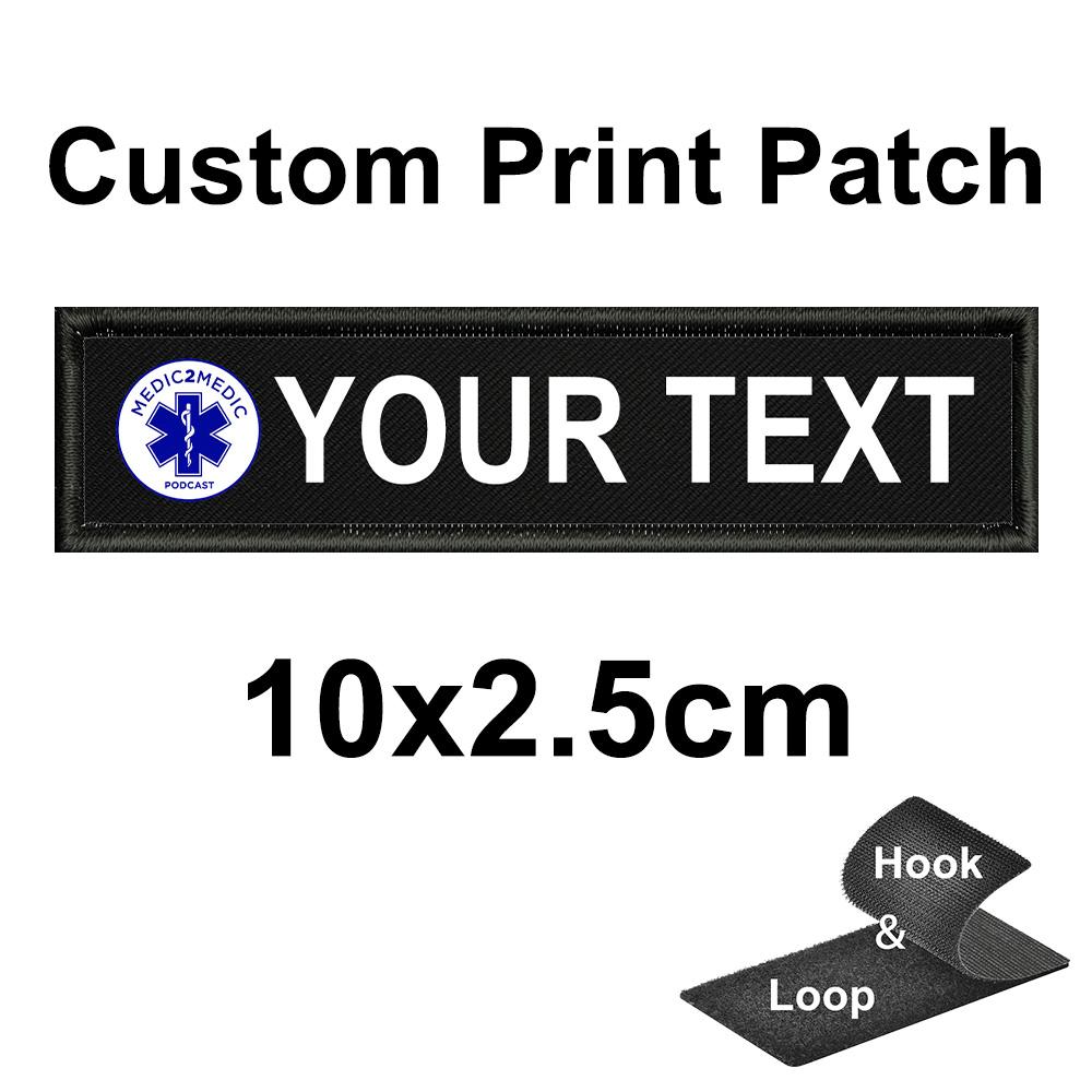 Custom Name Patch Emergency Medical Star of Life Healthy Heart Stripe Badge for Clothing Bags Armbands Backpacks - Personalized
